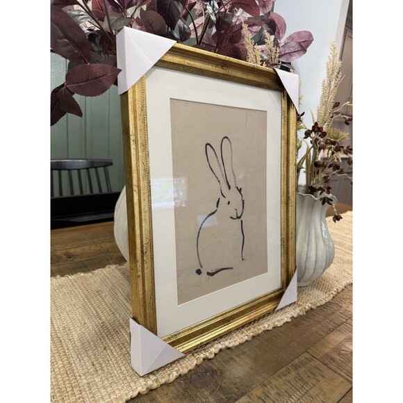 14"x18" Bunny Sketch Framed Art Threshold designed with Studio McGee NEW - Picture 3 of 7